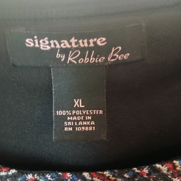 Signature By Robbie Bee Women's Fit And Flair Chevron Print Dress Size XL - Picture 3 of 9